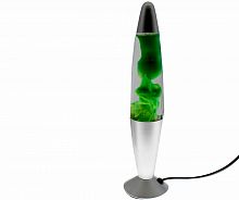 Светильник LAVA LAMP 35cm настольный прозрачно-зелёный, корпус серебро W1