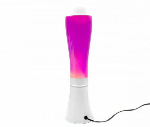 Светильник LAVA LAMP 45cm настольный прозрачно-розовый, корпус белый