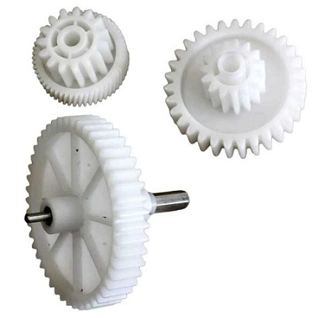 Блок шестеренок для мясорубки Redmond (компл. 3шт)
Ведущая шестерня D-63мм, вал-67мм, 30зуб.
Средняя шестерня D-62.5мм, 30з/22,5мм, 10зуб.
Малая шестерня D-45,1мм 54з/27мм 12зуб. Блок шестеренок мясорубки, для Redmond (компл. 3шт)