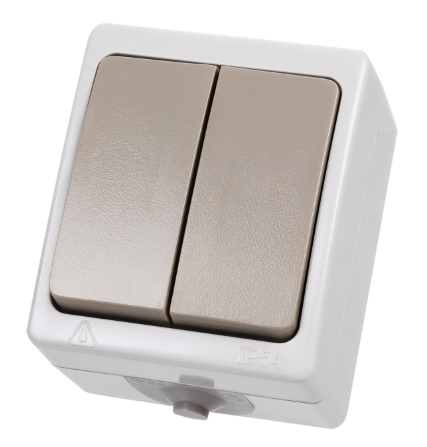 Выключатель 2-кл ОУ 10А IP54 наружный серый Вуокса TDM SQ1803-0002 Выключатель 2-кл ОУ 10А IP54 наружный серый Вуокса TDM SQ1803-0002