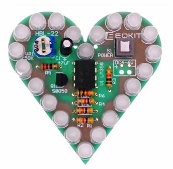 Конструктор "Мерцающее Сердце", красное, сделай сам Конструктор "Мерцающее Сердце", красное, сделай сам