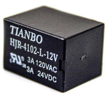 Реле 12vDC 3А 120VAC 24VDC HJR-4102-L-12V Tianbo 1 группа переключающихся контактов Реле 12vDC 3А 120VAC 24VDC HJR-4102-L-12V Tianbo 1 группа переключающихся контактов