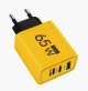 Зарядное устройство - USB + 2*TYPE-C 65w - 5v, 9v 7.2A, 12v 5.4A, 20v 3.25A, в розетку, Quick Charge 3.0, PD