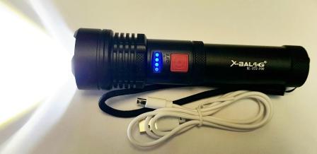 Фонарь ручной, суперяркий диод P90,  на  аккум.Li, шнур USB - microUSB 0.5m., с зумом, BL-X72-P90 фото 2