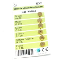 Жиклеры газовой плиты, (D-0.80; D-0.90; D-0.90; D-1.00; D-1.30; D-1.45мм), природный газ, 6MB