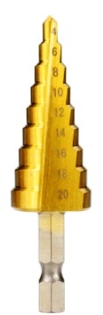 Сверло ступенчатое 4,6,8,10,12,14,16,18,20 мм под шестигранник XCAN