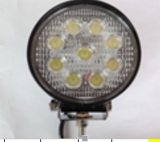Прожектор 27W 10-30v LED-9 (EPISTAR) ,30 град, БЕЛЫЙ свет, черный круглый 38 мм (AVL-002)