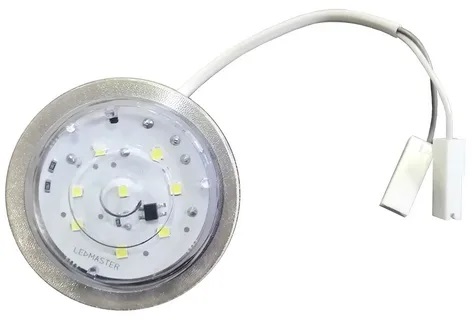 Светильник холодильника, для Бирюса 290, 310, 1300014299 09. Альтернативные коды: 1300010935 09, 1309070564 09, ССД-5, СС-25, 00КС271000. Посадочный диаметр -54.5мм. Внешний диаметр -66.5мм. Длина провода ~160мм, клеммы тип "мама". Модуль подсветки холодильника, для Бирюса 290, 310, 1300014299 09