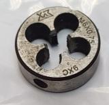 Плашка метрическая М6х0,75мм, мелкий шаг, сталь 9ХС, ХЛЗ, правая резьба