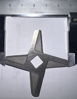 Нож мясорубки, для Haier, 2-х сторон., D51мм, посад. место 8мм, толщина 3,2мм, MRZ011 фото 2
