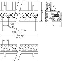 Клеммник разрывной XY2500F-A-04P 