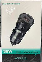 Блок питания авто USB QC18w +Type-C PD20w Wplus C-05