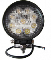 Прожектор 42W 10-30v LED-14 (EPISTAR) ,30 град, БЕЛЫЙ свет, черный круглый (AVL-012)