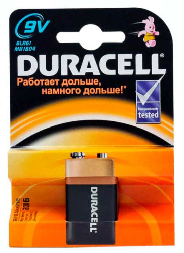 Батарейка DURACELL 6LR61 (Крона) фото 3