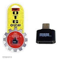 Адаптер (переходник), microUSB (шт) - USB (гн), OTG MRM T04 V8,(в блистере)