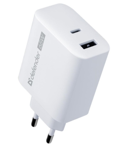 Блок питания USB QC4.0 +Type-C PD65w в розетку Defender UPA-165
