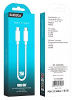 Шнур Type-C штекер - Type-C штекер 2м PD100w Kakusiga KSC-962