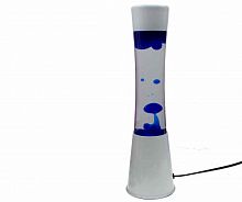 Светильник LAVA LAMP 40cm настольный прозрачно-синий, корпус белый