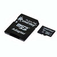 Карта памяти   16 Гб microSD+SD adapter Class10 SMART BUY