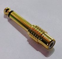 Переходник 6,3 штекер - RCA гнездо Gold высококачественный