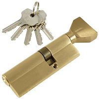Цилиндровый механизм PLP NW35/55 английский ключ/вертушка SN Матовый никель	