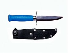 Нож Morakniv Scout 39 Safe Blue, нержавеющая сталь, деревянная рукоять