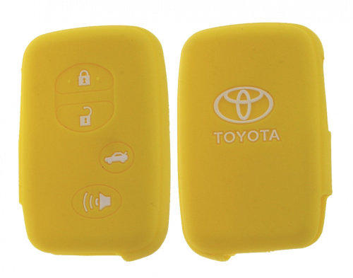 Чехол брелока Toyota  KB-L036 (4-кнопки) Smart Land Cruiser (Желтый)