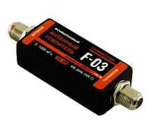Усилитель ТВ 25 дБ Connector  F-03,  5-1000 Mhz, 5v проходной