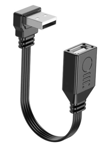 Шнур USB A штекер - USB гнездо 10см угловой фото 2 Шнур USB A штекер - USB гнездо 10см угловой фото 2