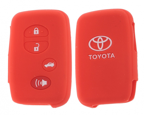 Чехол брелока Toyota  KB-L036 (4-кнопки) Smart Land Cruiser (Красный)