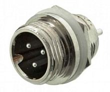 Разъем силовой 3 pin штекер на корпус MIC12