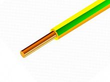Провод ПуВ 1х0,75 однопроволочный желто-зеленый