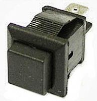 Кнопка OFF-(ON) 2P 1A 250v, чёрная квадратная 11х13 мм. PBS-15B 