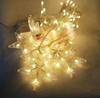 Гирлянда занавес белая теплая 2х0,6м.LED "6 Звезд+5 месяцев" B-3M