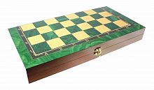 Нарды, шахматы, шашки 3 в 1 средние "Зеленый малахит"