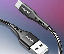 Шнур USB A штекер - Type C штекер 3м 2.4A защита от изломов USLION