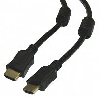 Шнур HDMI штекер - HDMI штекер 5м пластик GOLD фильтр D6мм  PREMIER 5-813