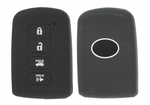 Чехол брелока Toyota  KB-L020 (4-кнопки в ряд)(Черный) New Camry  Smart