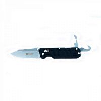 Нож складной туристический GANZO G735 черный