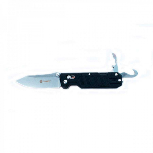 Нож складной туристический GANZO G735 черный