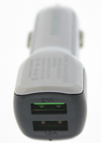 Блок питания авто 5v,2,1A 10,5W  вых: 2х USB A гн.(2.1A+1А)  фото 2