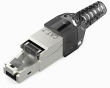 Разъем RJ-45 8P8C штекер экран CAT 7, для UTP 6 и 7 категории, серый