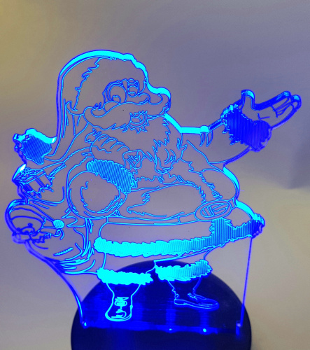 Светильник ночник "Дед Мороз" 95*200мм., AC 85-265V, трехцветный (6500-2)