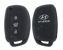 Чехол брелока  Hyundai KB-L055 (3-кнопки)(Ч)на выкидной ключ(черный)