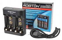 Зарядное устройство для Ni-MH, Ni-Cd аккумуляторов AA, AAA и 9В «Крона» ROBITON Smart4 9V