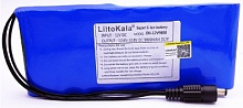 Аккумулятор 12v Li 9800mAh 165х65х19мм, с разъёмами 5,5/2,1 мм,, с защитой от перезаряда, переразряда, короткого замыкания, Liitokala Dii-12V9800mah