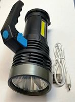 Фонарь ручной 2 в 1 LED COB, на  аккумуляторе Li, шнур USB - microUSB 0.5m., BL-8205
