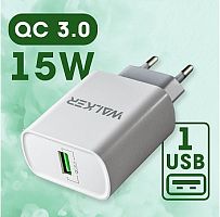 Блок питания USB QC15w в розетку Walker WH-35