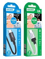 Шнур USB A штекер - Type-C штекер 1м 3A силикон Kakusiga KSC-810
