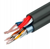 Мульти-кабель FTP 4PR 24AWG CAT5e + 2х0.75мм². , 200м. , черный, OUTDOOR REXANT